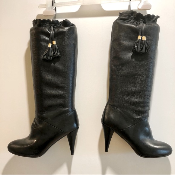TOPSHOP TALL LEATHER BOOT - Picture 1 of 16